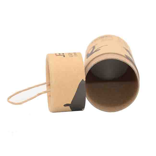 Kraft Paper Tube Cylinder with Ribbon